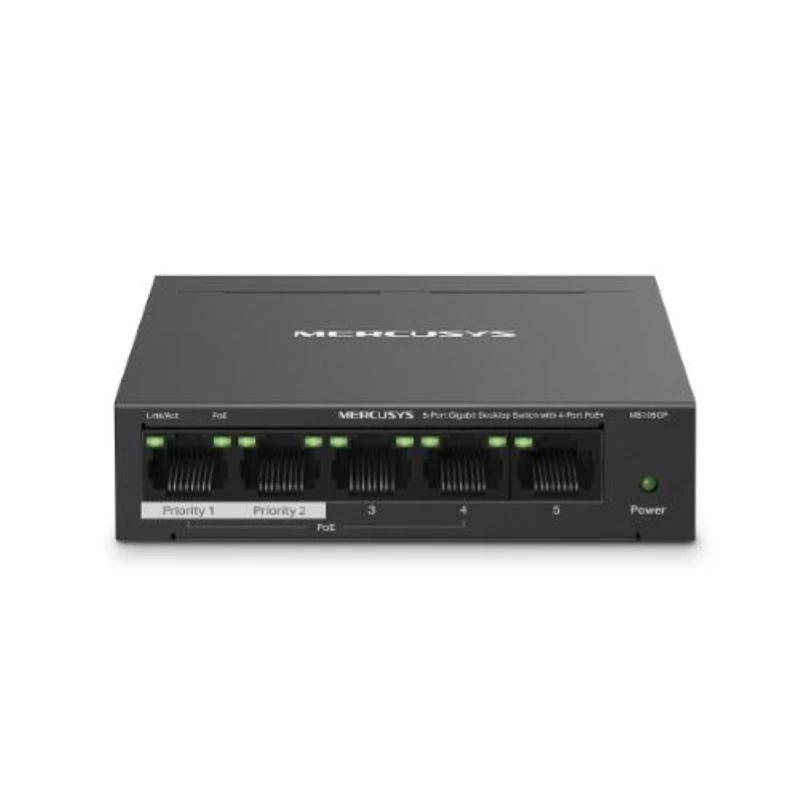 Mercusys 5-Port Gigabit Desktop Switch mit 4-Port PoE+