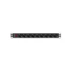 Stromverteilereinheit LANBERG PDU-09F-0300-BK — 9x Typ-F-Steckdosen, 3 m Kabel, Aluminiumgehäuse, 10 A