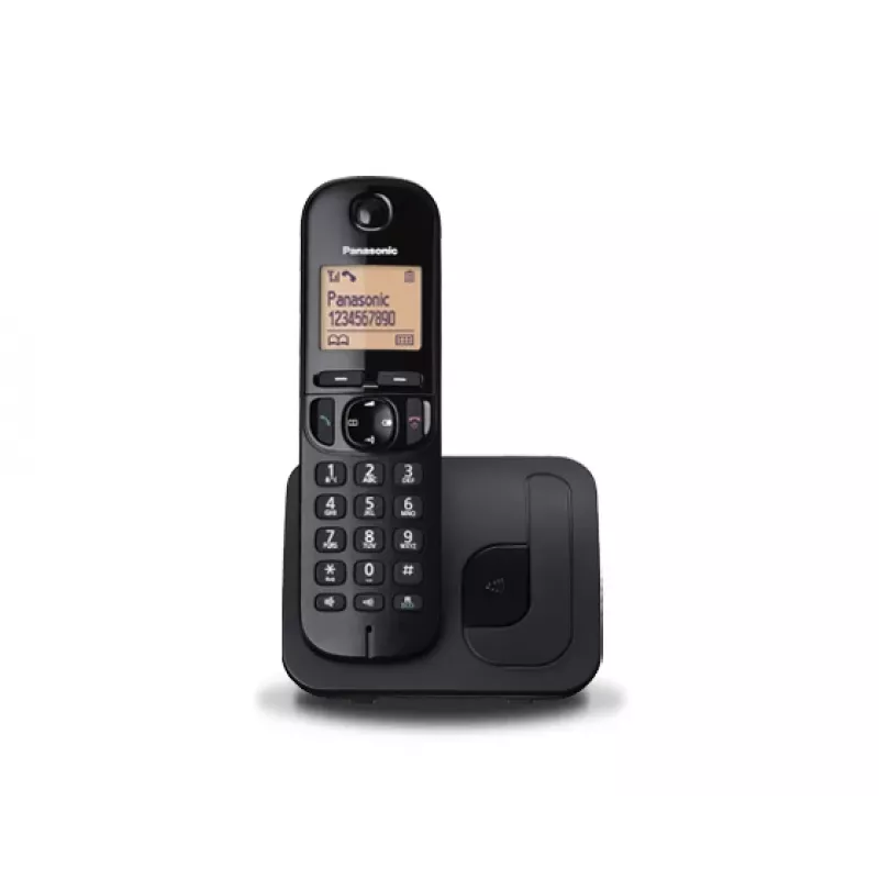 Panasonic KX-TGC 210 PDB DECT-Telefon Schwarz mit Rufnummernanzeige