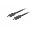 USB-C-auf-USB-C-Kabel LANBERG CA-CMCM-32CU-0010-BK — USB 3.2 Gen 2, 1 m, schwarz, 100 W Ladeleistung, 4K-Video
