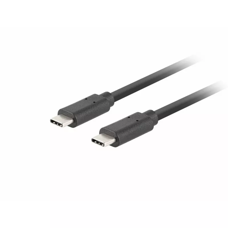 USB-C-auf-USB-C-Kabel LANBERG CA-CMCM-32CU-0010-BK — USB 3.2 Gen 2, 1 m, schwarz, 100 W Ladeleistung, 4K-Video