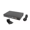 Unmanaged Switch LANBERG RSFE-16P-2C-150 — 18-Port Gigabit, 16 PoE+/2 SFP, 150 W gesamt, 1U Rack, Metall, Schwarz