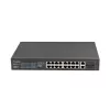 Unmanaged Switch LANBERG RSFE-16P-2C-150 — 18-Port Gigabit, 16 PoE+/2 SFP, 150 W gesamt, 1U Rack, Metall, Schwarz