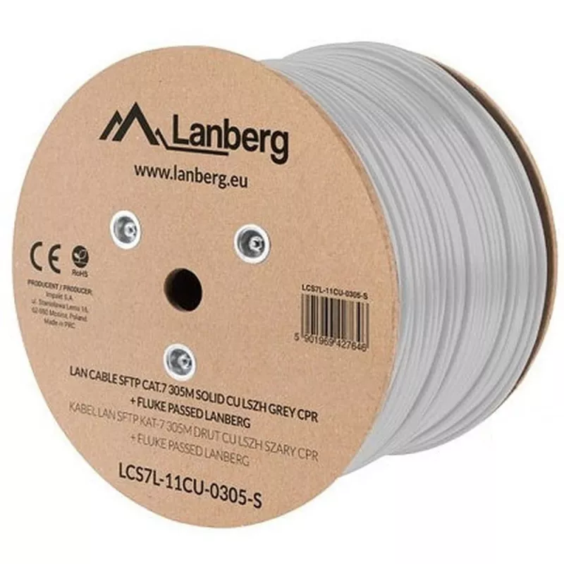 Netzwerkkabel Lanberg LCS7L-11CU-0305-S RJ45 Cat7 305 m Weiß