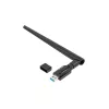 Interne WLAN-Karte LANBERG NC-1200-WIE — Dualband-USB-WLAN-Adapter, RTL8812BU, bis zu 1200 Mbit/s, externe 2x2 Antennen (5 dBi), schwarz