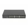 Unmanaged Switch LANBERG RSGE-24 — 24× Gigabit Ethernet 1U, rack-montierbar, schwarz