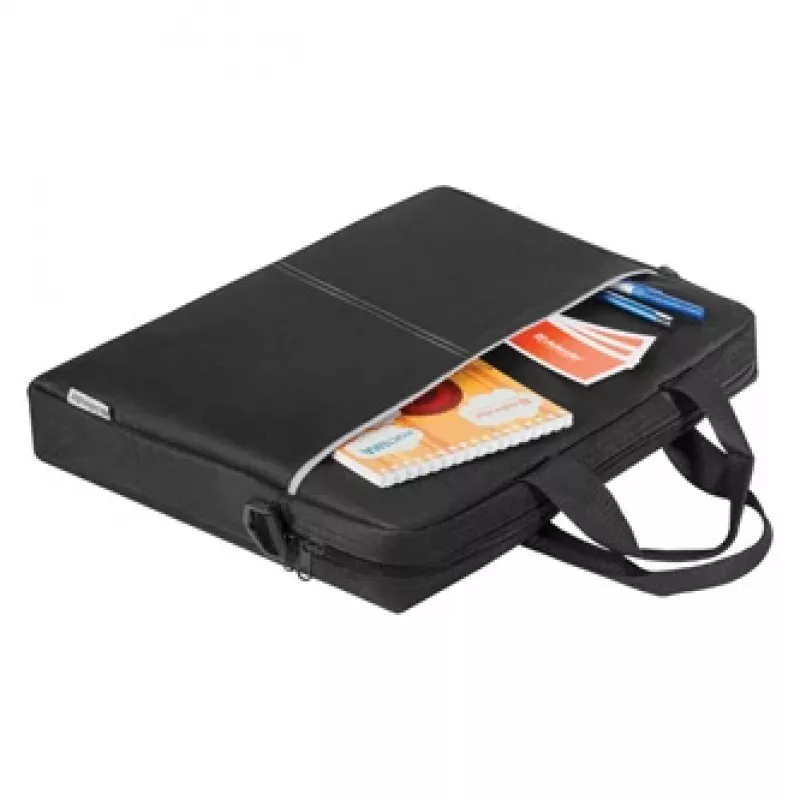 Laptoptasche DEFENDER Lite 39,6 cm (15,6 Zoll) Schwarz/Grau, Polyester, Reißverschluss, Tragegriff, abnehmbarer Schultergurt