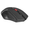 Funkmaus DEFENDER ACCURA MM-275 RF, optisch, beidhändig, 1600 DPI, USB-RF-Empfänger, 5–6 Tasten, schwarz/rot