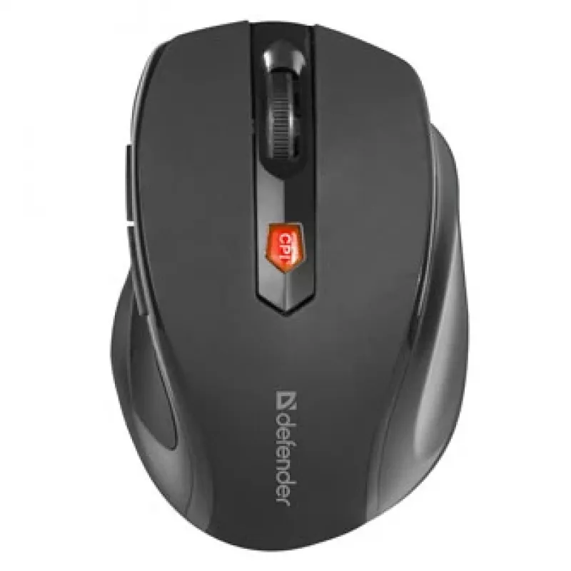 Kabellose RF Optische Rechtshänder-Maus DEFENDER ULTRA MM-315 — 1600 DPI, 6 Tasten, USB-Empfänger, schwarz