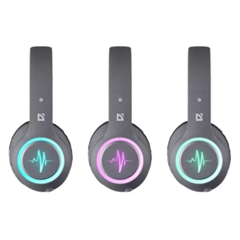 Headset DEFENDER FREEMOTION B571 LED kabellos binaural, 4 cm Treiber, 6–8 h Akku, geschlossene Bauweise, 20–20000 Hz