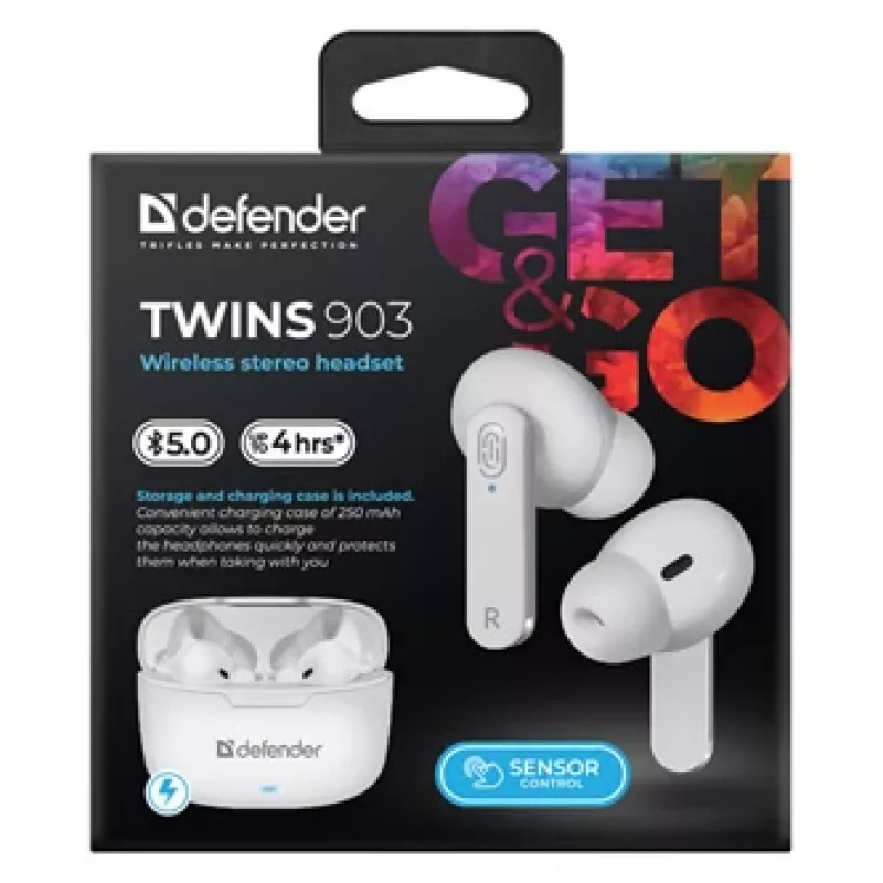 Defender TWINS 903 Bluetooth-Kopfhörer, weiß