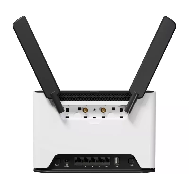 MikroTik Chateau LTE18 AX - Wireless-Router - 5-Port-Switch - GigE, 2,5 GigE - Wi-Fi 5, Wi-Fi 6 - Dual-Band (S53UG+5HAXD2HAXD-TC&EG18-EA)