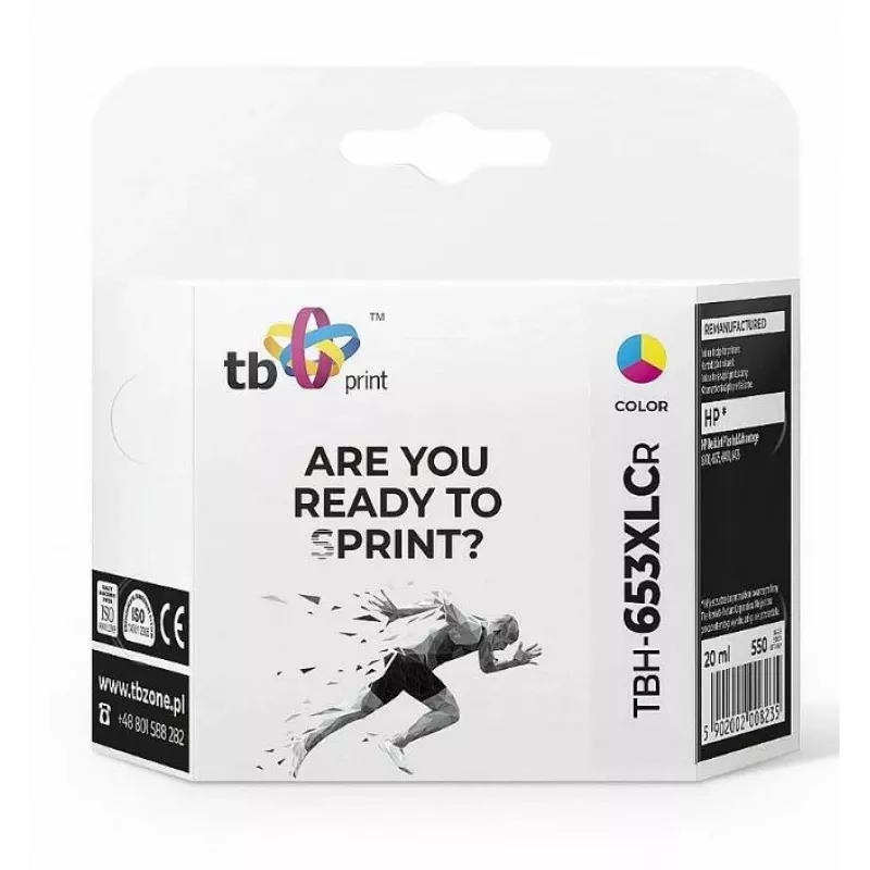 Inkjet für HP DJ6075 TBH-653XLCR CMY ref.