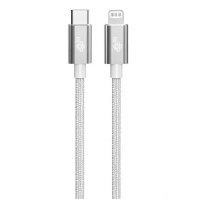 TB Kabel USB-C - Lightning braided 1m, Silber