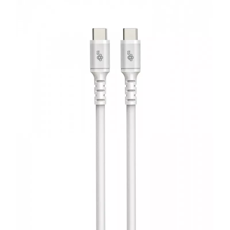 USB C - USB C Kabel 1m. silicone Weiß