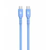 USB C - USB C Kabel 1m. silicone Blau