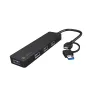 USB Hub NATEC Mayfly USB 3.2 Gen 1 Type-A Type-C 5000 Mbit/s Schwarz