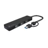 USB Hub NATEC Mayfly USB 3.2 Gen 1 Type-A Type-C 5000 Mbit/s Schwarz