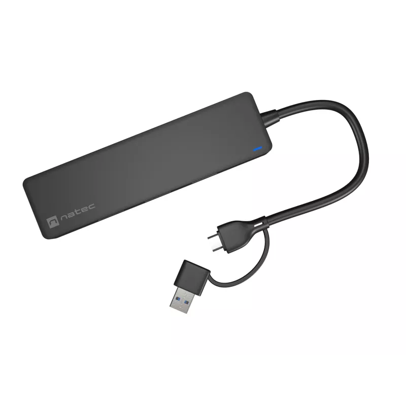 USB Hub NATEC Mayfly USB 3.2 Gen 1 Type-A Type-C 5000 Mbit/s Schwarz