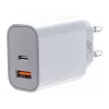 Universal charger 2x3A USB C + USB A Leistung Delivery Weiß