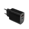 Wandladegerät 2x3A USB-C + USB-A Power Delivery schwarz