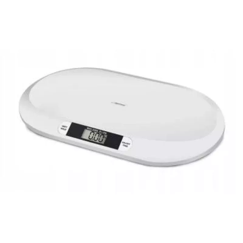 Elektronische Babywaage ESPERANZA EBS019 — Kapazität 0,03–20 kg, Teilung 0,01 kg, großes 60×25 mm LCD, weiß
