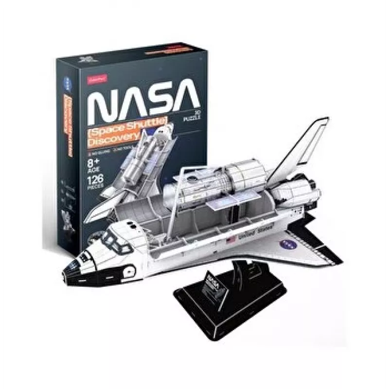 3D Puzzle Cubicfun Space Shuttle Discovery Modell 306-DS1057, Karton-Bastelsatz