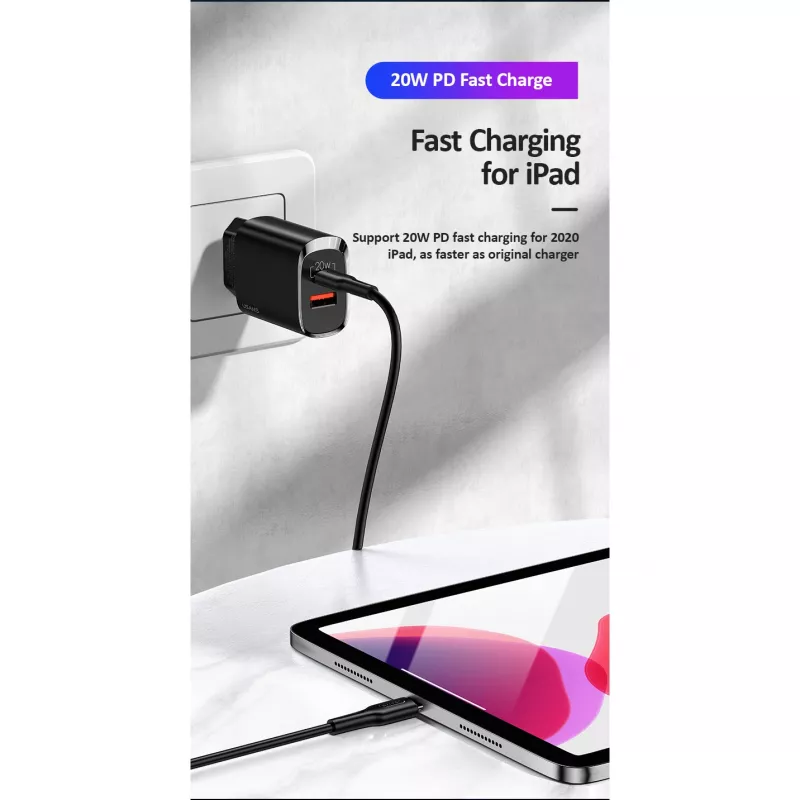 Ladegerät usams T35 20W PD3 USB-C auf USB Schnellladeadapter