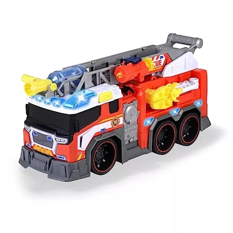 Feuerwehr-Spielzeugauto Dickie Modell 203307000 — batteriebetrieben, ab 3 Jahren, Farben: Schwarz/Blau/Rot/Weiß/Gelb