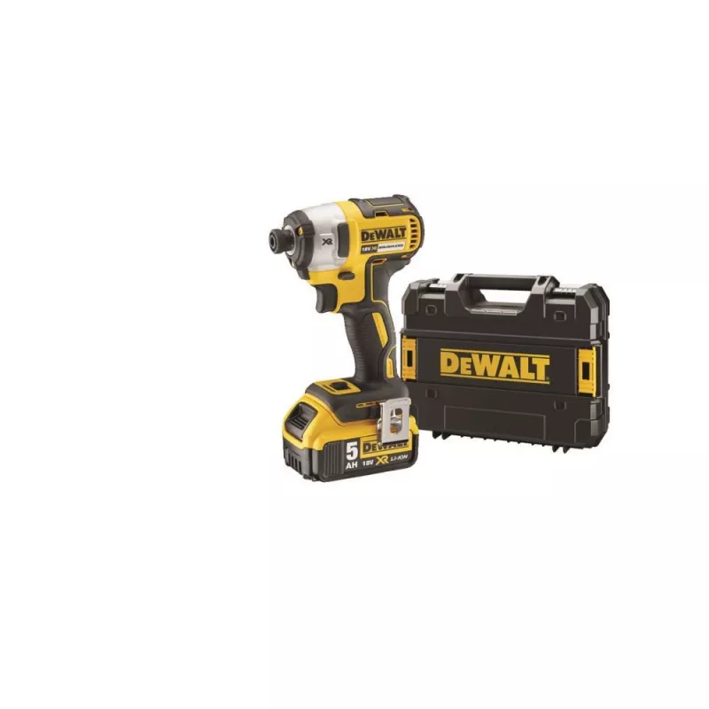 Schlagschrauber DeWALT DCF887P2-QW 1/4 Zoll Antrieb, 18V Li‑Ion 5Ah, 205 N·m, 3250 RPM, 2 Akkus, Ladegerät, Koffer