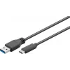Wentronic Goobay USB 3.0 SuperSpeed Kabel > USB-C™, Schwarz, 2 m - USB 3.0-Stecker (Typ A) > USB-C-Stecker (71221)
