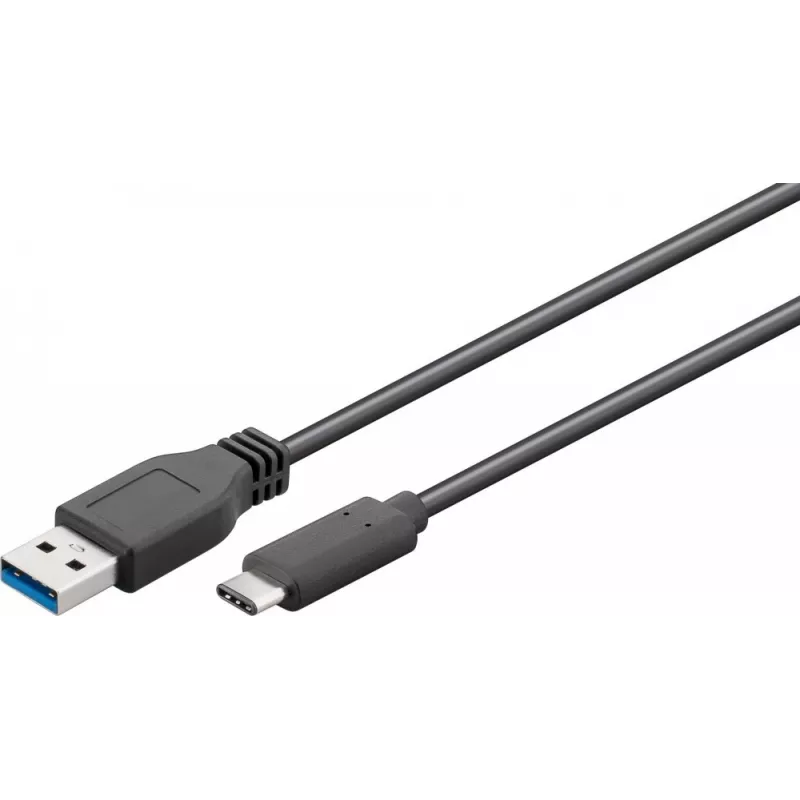 Wentronic Goobay USB 3.0 SuperSpeed Kabel > USB-C™, Schwarz, 2 m - USB 3.0-Stecker (Typ A) > USB-C-Stecker (71221)