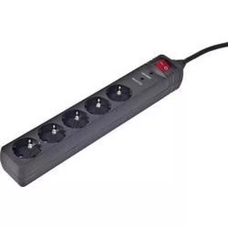 EnerGenie SPG5-C-15 Überspannungsschutz Schwarz 5 AC-Steckdosen 250 V 4,5 m