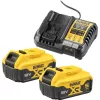 Akku- und Ladegerät-Set DeWALT DCB1104P2 18 V 5,0 Ah (2 Akkus, Ladegerät)