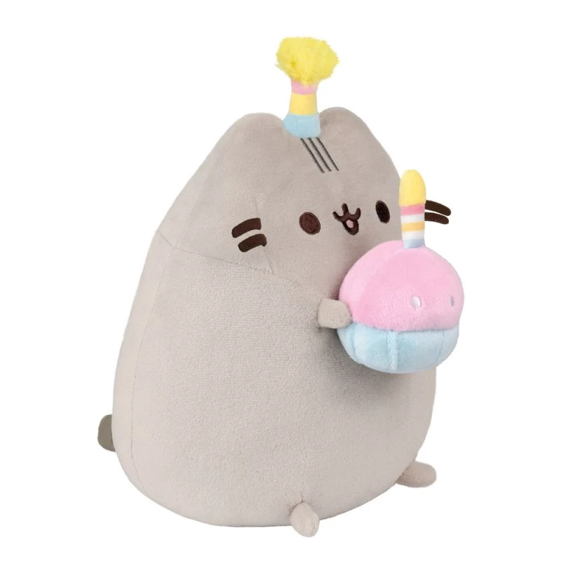 Plüschtier Pusheen von Pusheen — 24 cm Geburtstagshut mit Kuchen Plüschtier