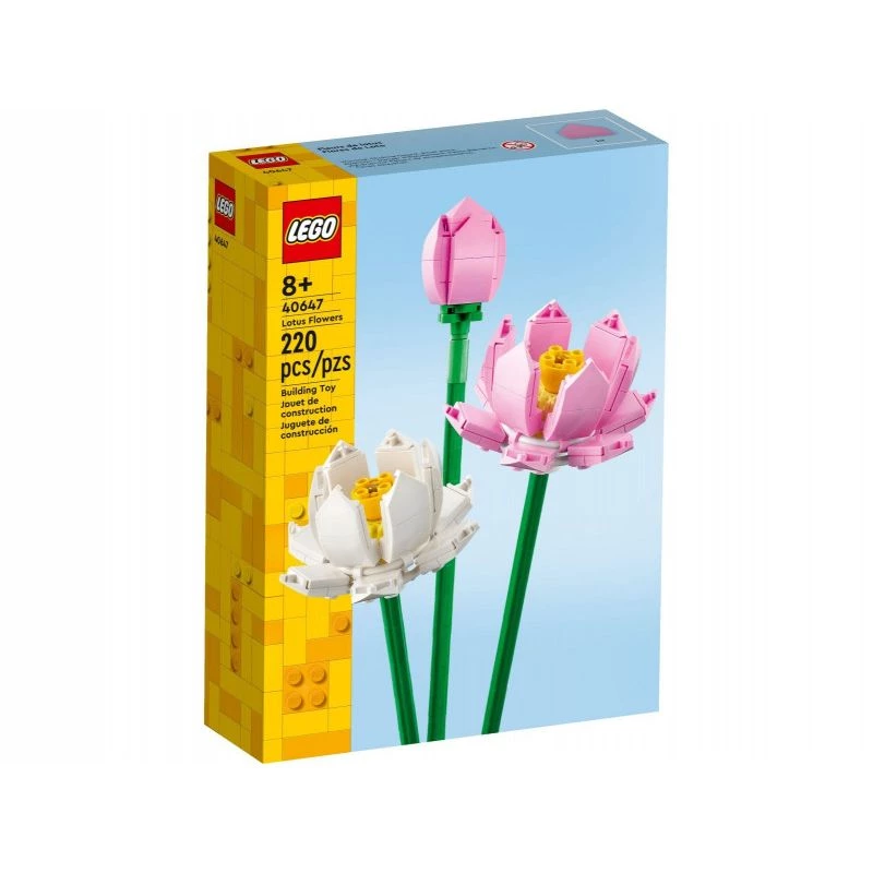 LEGO-Bauset LEGO 40647 Lotus Flowers — Botanical Collection modulares Modell, 220 Teile, Höhe 300 mm, Alter 8+