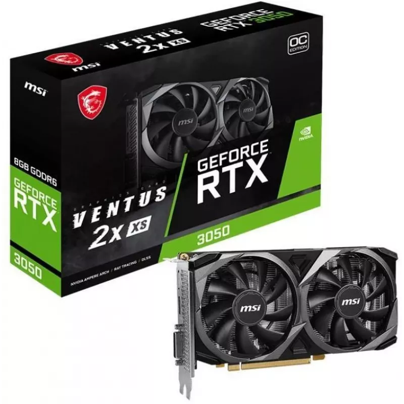 MSI VENTUS GEFORCE RTX 3050 2X XS 8G OC Grafikkarte NVIDIA 8 GB GDDR6