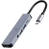 Gembird A-CM-COMBO5-02 Laptop-Dock/Port-Replikator Kabelgebunden USB 3.2 Gen 1 (3.1 Gen 1) Type-C Silber