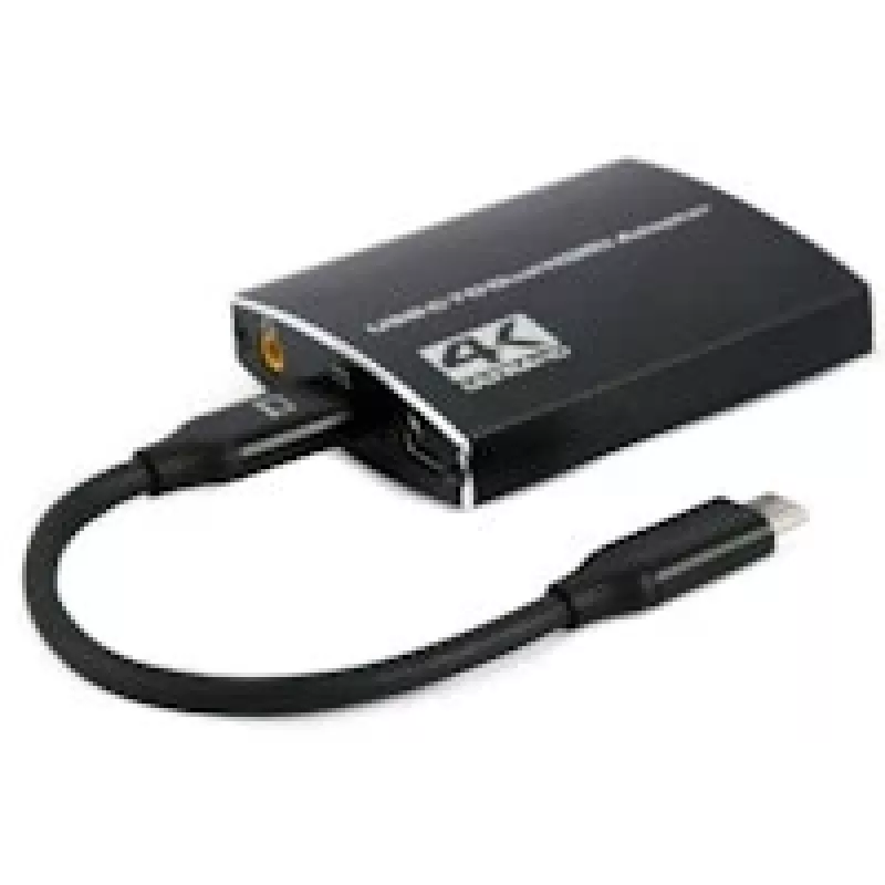 Gembird A-CM-HDMIF2-01 USB-C auf Dual-HDMI-Adapter, 4K 60Hz, schwarz