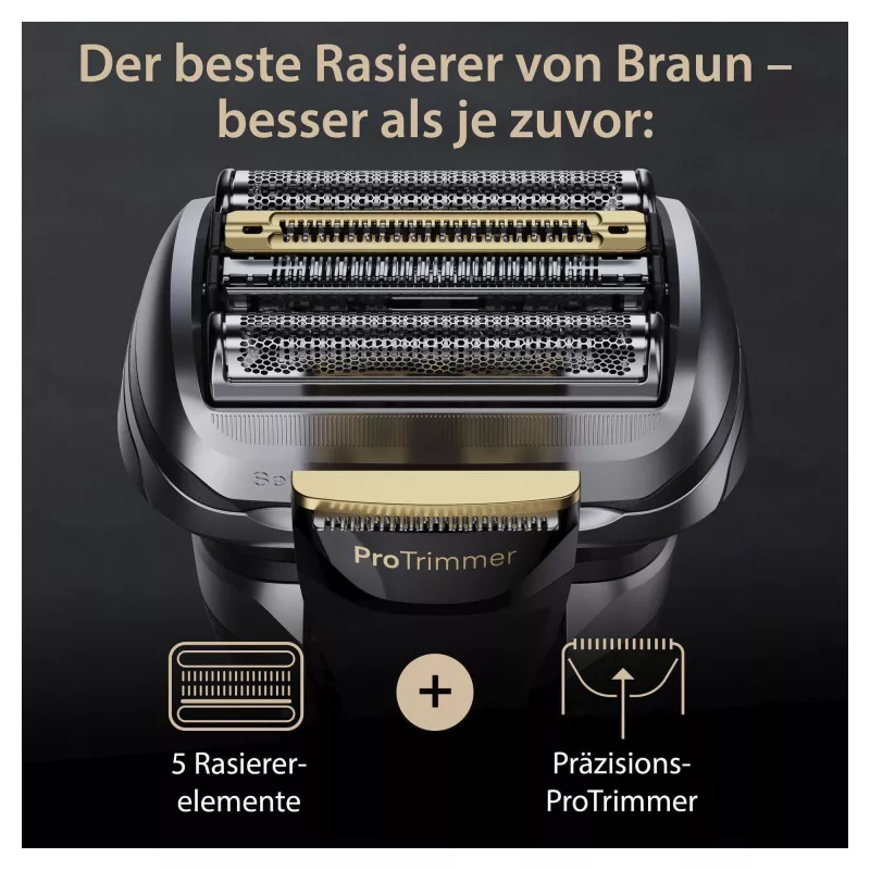 Braun Series 9 Pro+ 9565cc Nass- & Trockenrasierer Folienrasierer Trimmer Metallic