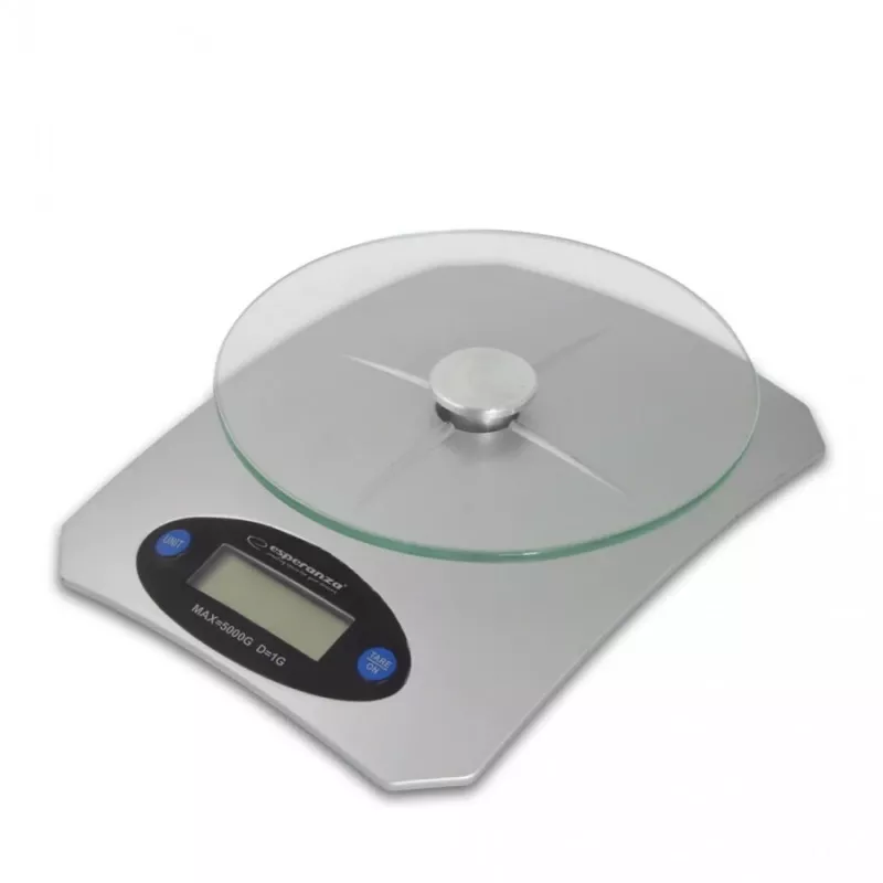 Elektronische Küchenwaage ESPERANZA Avocado Grau — 5 kg Kapazität, Bambusplattform, Einheiten g/lb/oz