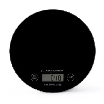 Esperanza EKS003K Küchenwaage Schwarz Flache Oberfläche Rotondo Elektronische Küchenwaage