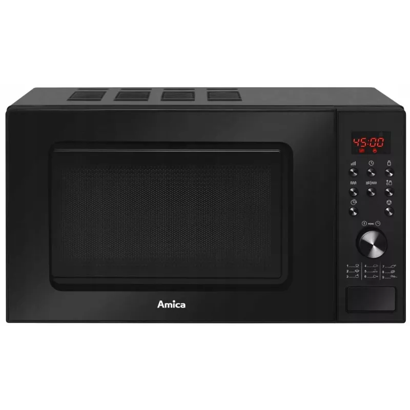 Amica AMGF20E1GB Mikrowelle Flachbett-Mikrowelle mit Grill 20 L 700 W Schwarz