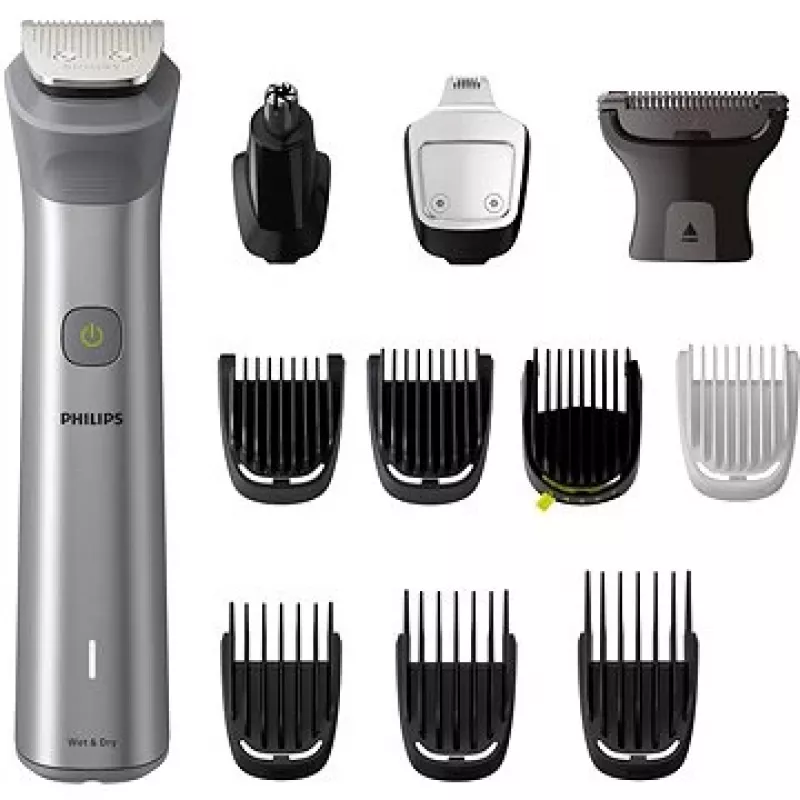 Philips All-in-One Trimmer MG5940/15 Series 5000, Stainless steel, 0.5 mm, 1.6 cm, 1 mm, Beard, Ear, Nose, Batterie