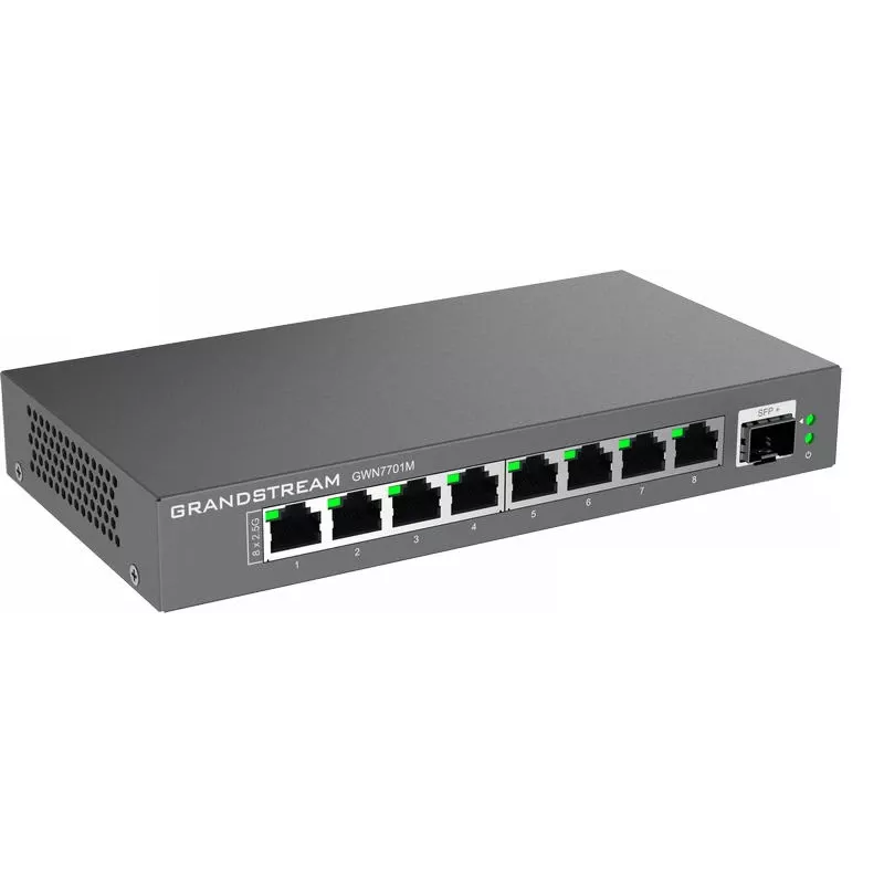 Grandstream Networks GWN7701M Netzwerk-Switch Unmanaged 2.5G Ethernet (100/1000/2500) Schwarz