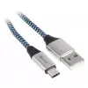 Tracer TRAKBK46266 USB-Kabel USB 2.0 1 m USB-C USB-A Schwarz Blau Silber