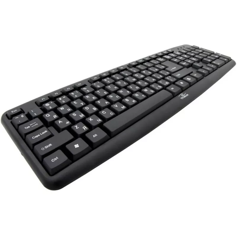 Esperanza TKR101 Tastatur Office USB QWERTY Englisch, Russisch Schwarz