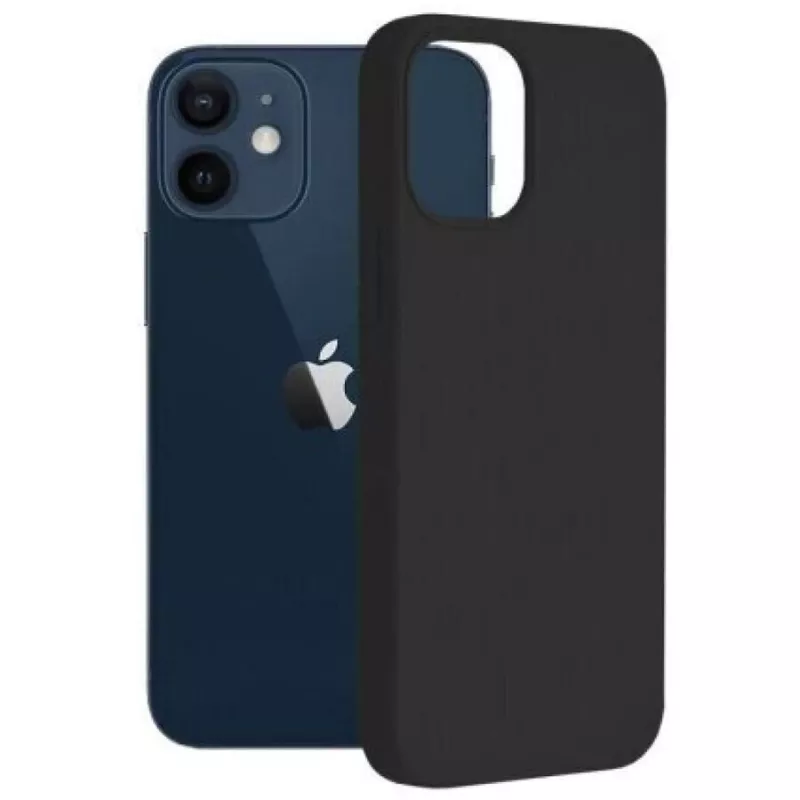 Matte Silicone Case 3mk für iPhone 13 Schwarz