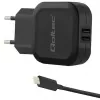 Qoltec 50188 Ladegerät für mobile Geräte Laptop, Smartphone, Smartwatch, Tablet, Telefon, Universal Schwarz AC, DC Innenbereich