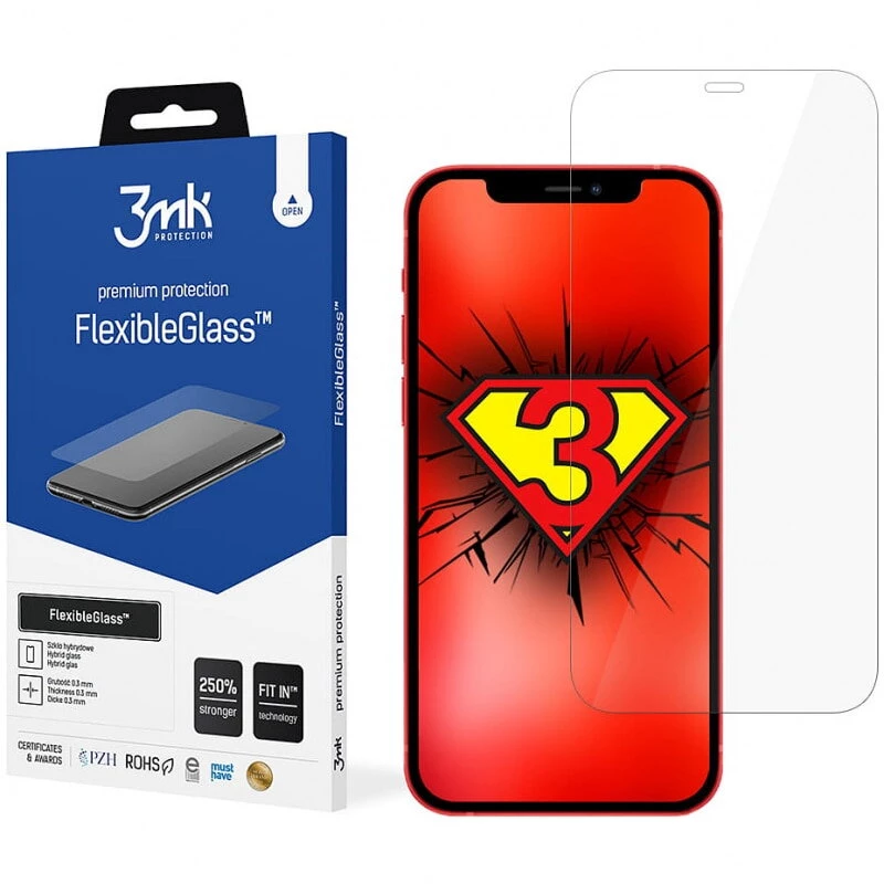 3MK FlexibleGlass Displayschutzfolie für iPhone 12/12 Pro